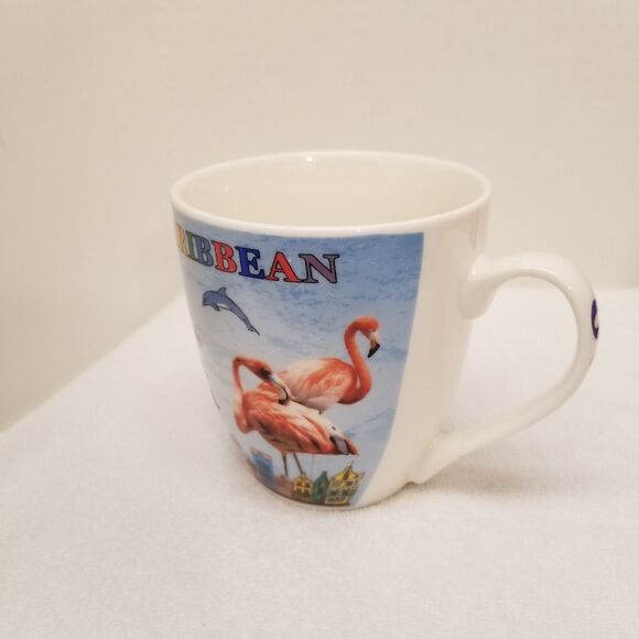 Lily + James collection The Caribbean coffee mug 4 1/4 " tall - Picture 4 of 14